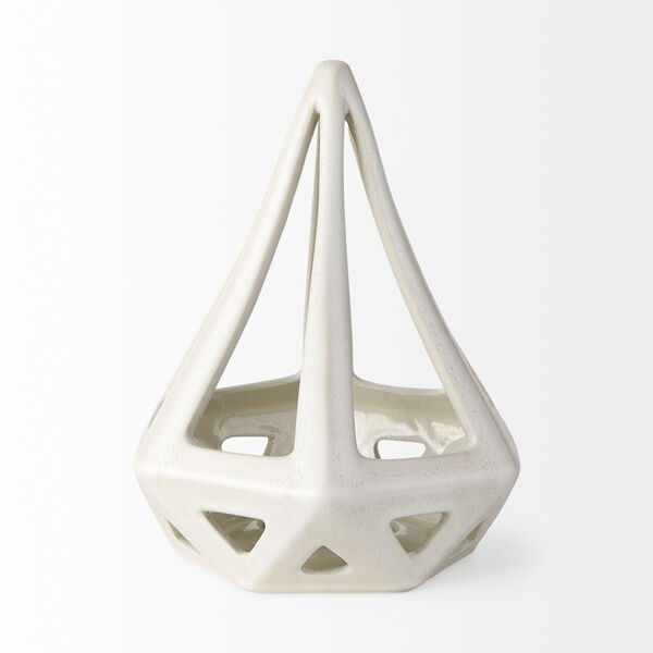 Hood White Geometric Ceramic Decorative Object, image 3