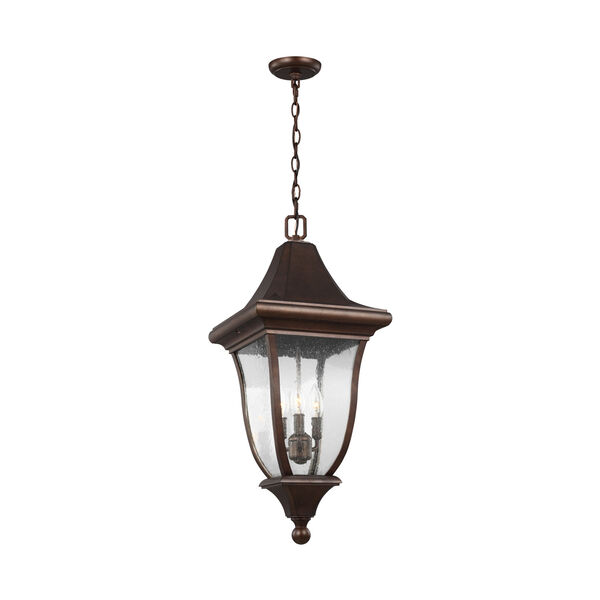 Oakmont Patina Bronze Three-Light Outdoor Pendant Lantern, image 1