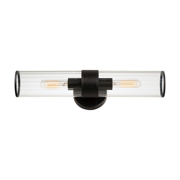 Crosby Black Two-Light Wall Sconce, image 1