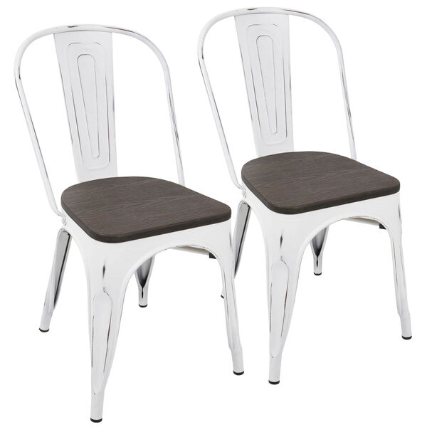 Oregon White and Espresso Dining Chair, Set of 2, image 1