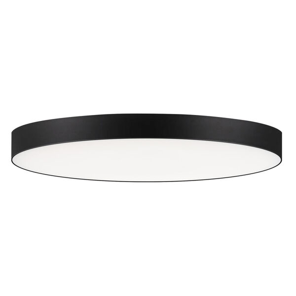Trim Black One-Light ADA LED Flush Mount with Polycarbonate Shade 1280 Lumens, image 1