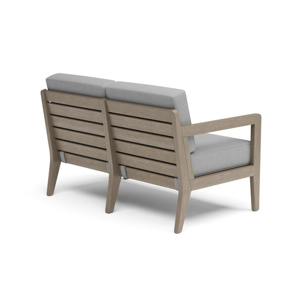 Sustain Rattan and Gray Outdoor Loveseat, image 4