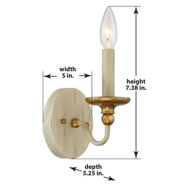 Westchester County Farm House White One-Light Wall Sconce, image 2