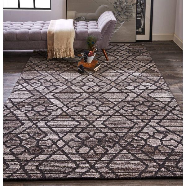 Asher Taupe Black Gray Area Rug, image 2