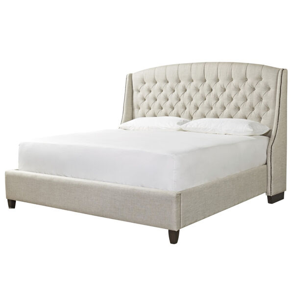 Curated Graphite Halston Queen Bed in Linen, image 1