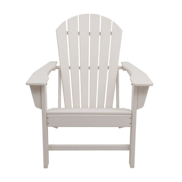 BellaGreen White Recycled Adirondack Set, Two Chairs with One Table, image 2
