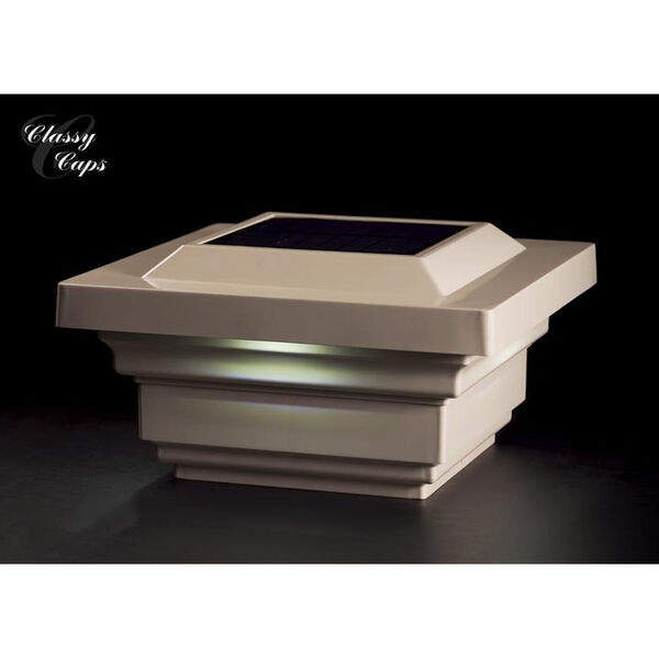 Tan PVC Regal 4X4 LED Solar Powered Post Cap, image 5