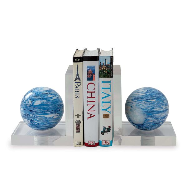 Prescott Navy Bookend, Set of Two, image 2