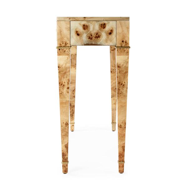 Kai Light Burl Two Drawer Wood Console Table, image 6