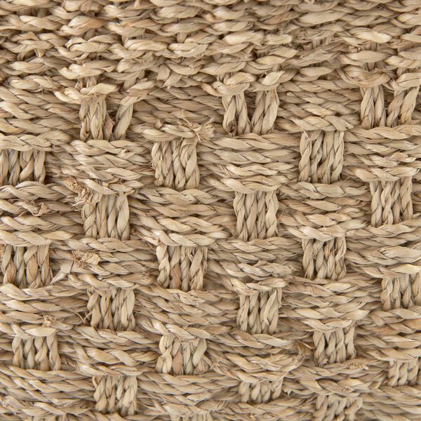 Emra Light Brown Seagrass Rectangular Basket with Handles, Set of 3, image 6