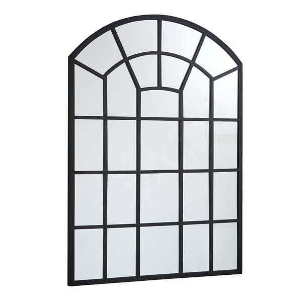 Laurel Black Arched Windowpane Wall Mirror, image 2