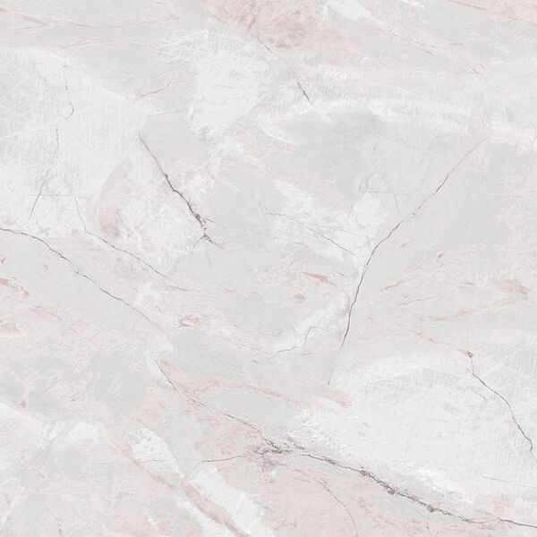 Carrara Marble Pink and Grey Wallpaper, image 1