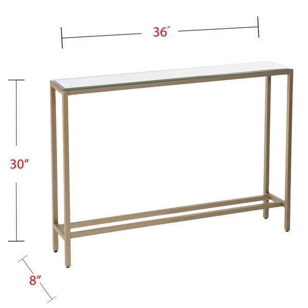 Darrin Metallic Gold 36-Inch Console Table, image 6