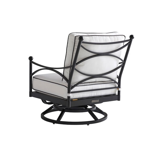 Pavlova Graphite and White Swivel Lounge Chair, image 2