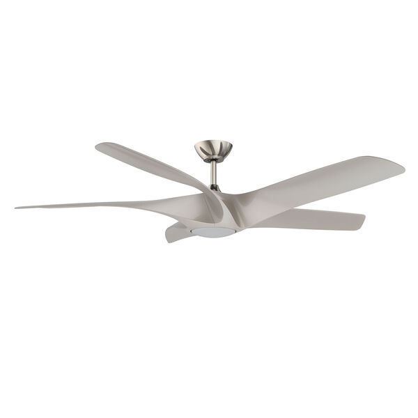 Titus Satin Nickel 60-Inch LED Ceiling Fan, image 1