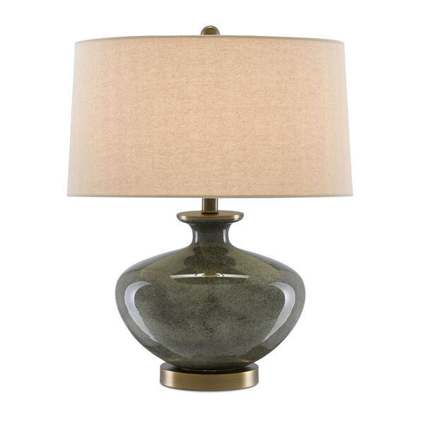 Greenlea Dark Gray and Moss Green One-Light Table Lamp, image 1