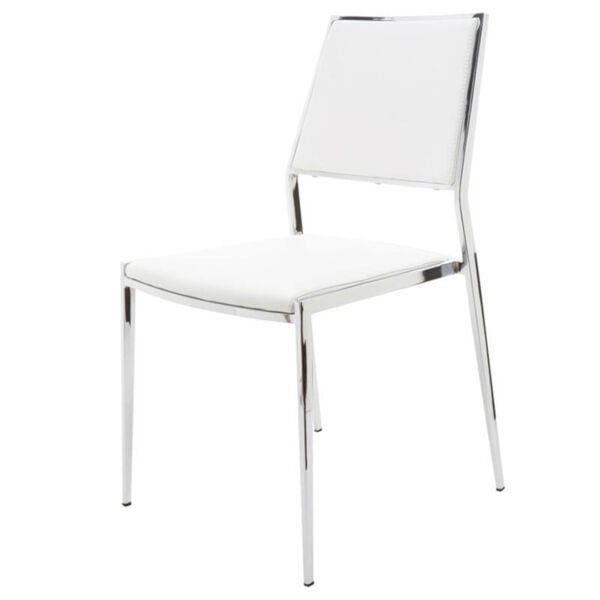 Aaron Matte White Dining Chair, image 1