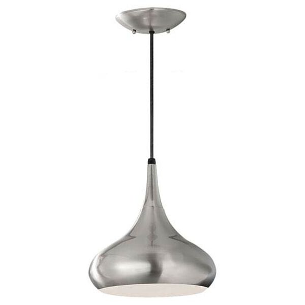 Parc Brushed Steel 10-Inch One-Light Pendant, image 1