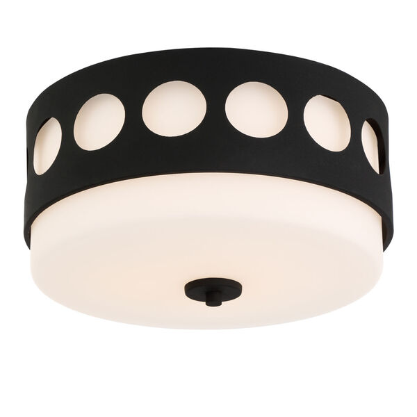 Kirby Black Forged Two-Light Flush Mount, image 2