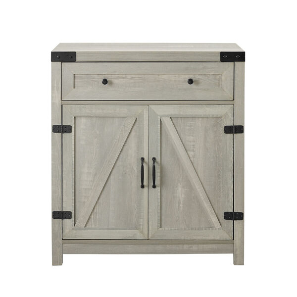 Stone Gray and Black Accent Cabinet, image 1