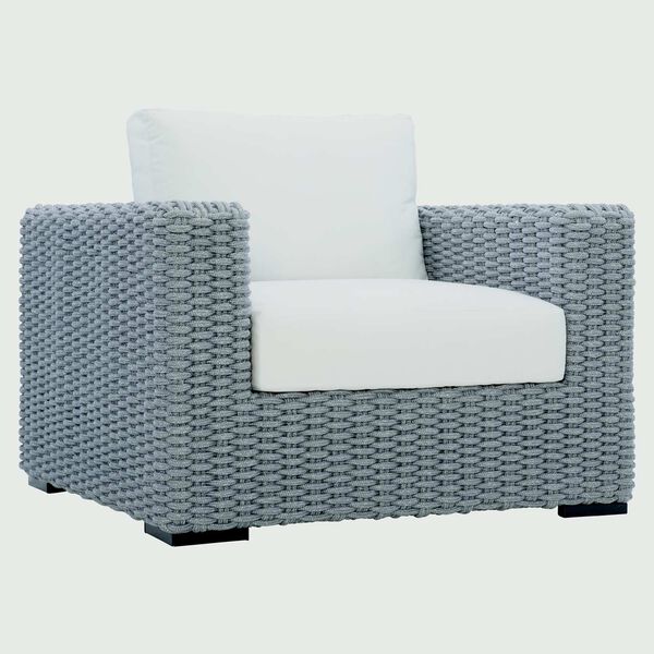 Capri Gray Mist and White Outdoor Chair, image 1