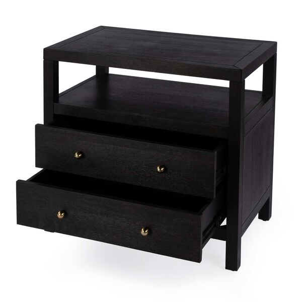 Celine Antique Coffee Two Drawer Wide Nightstand, image 6
