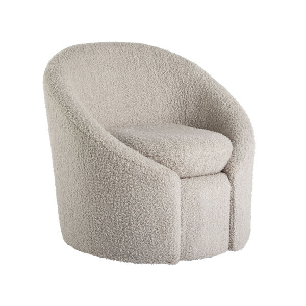 Miranda Kerr Instyle Pewter Swivel Chair, image 1