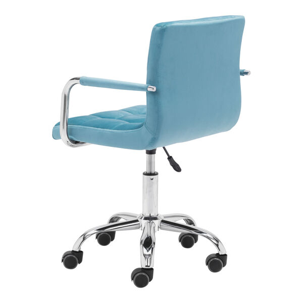 Kerry Blue and Silver Office Chair, image 6