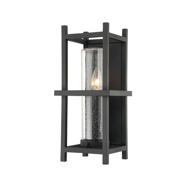 Carlo Textured Black One-Light Wall Sconce, image 1