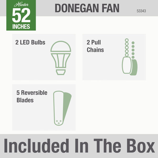 Donegan Fresh White 52-Inch Two-Light LED Ceiling Fan, image 8