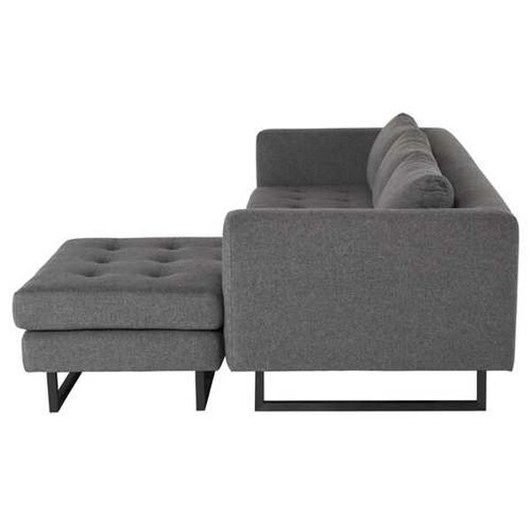 Matthew Shale Grey Black Sectional Sofa, image 1
