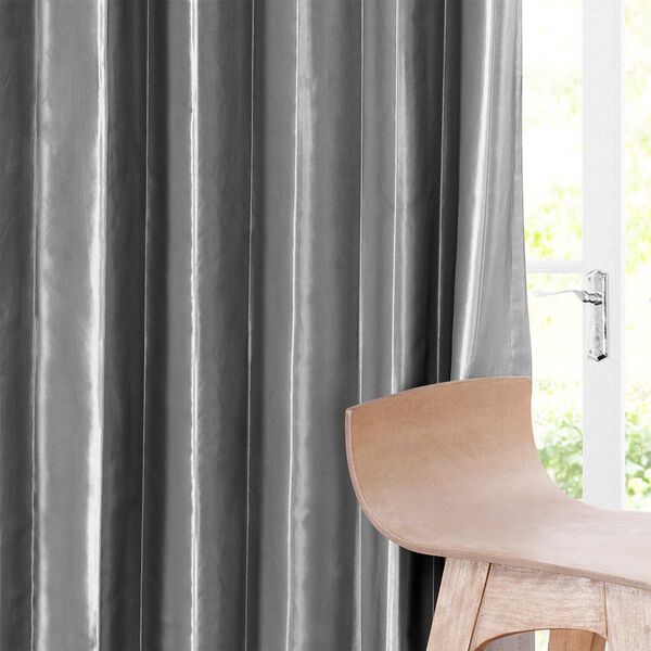 Platinum Faux Silk Taffeta Single Panel Curtain 50 x 120, image 7