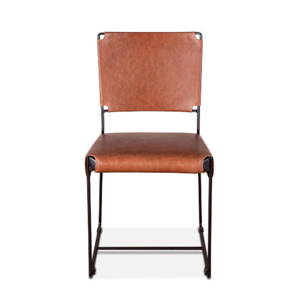 Melbourne Cognac and Black Dining Chair, Set of 2, image 2