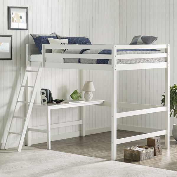 Caspian White Full Loft Bed, image 1