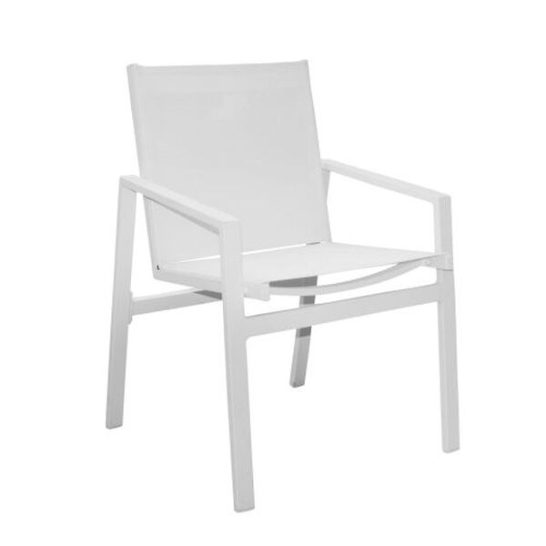 Mykonos White Stackable Armchair, image 1