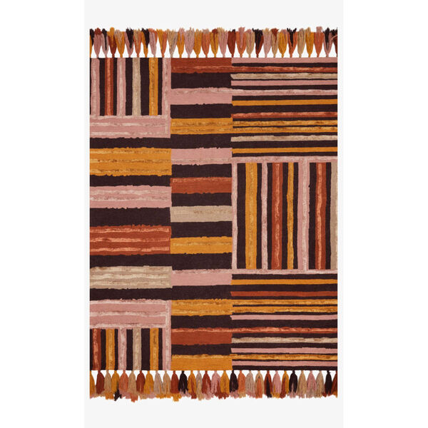 Justina Blakeney Jamila Spice and Bordeaux Rectangle: 5 Ft. x 7 Ft. 6 In. Rug, image 1