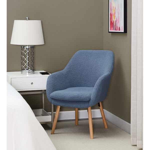 Take a Seat Charlotte Sherpa Blue Accent Chair, image 2