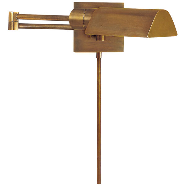 Studio Swing Arm Wall Light in Hand-Rubbed Antique Brass by Studio VC, image 1