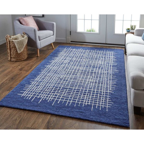 Maddox Blue Ivory Rectangular 3 Ft. 6 In. x 5 Ft. 6 In. Area Rug, image 2