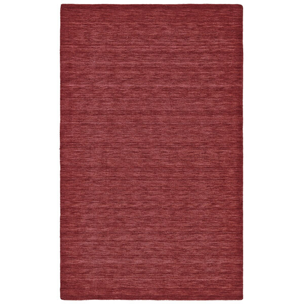 Luna Hand Woven Marled Wool Red Area Rug, image 1