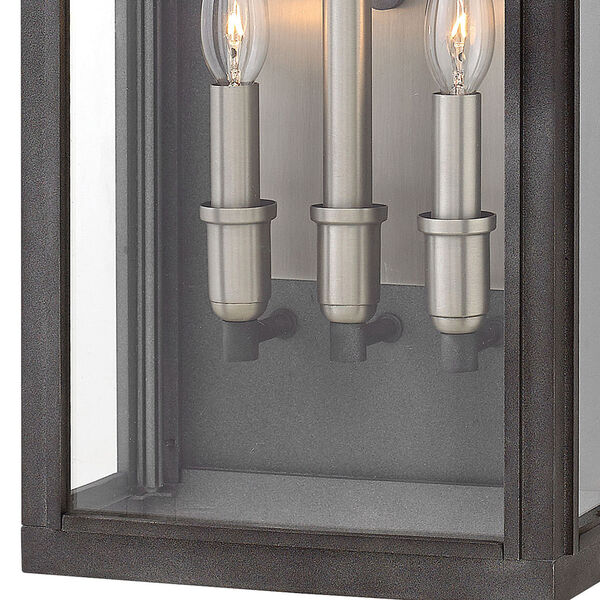 Sutcliffe Aged Zinc 10-Inch Three-Light Outdoor Large Wall Mount, image 4