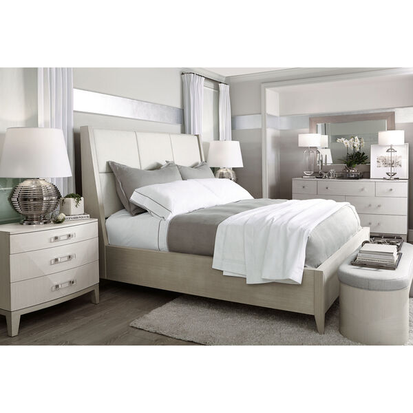 Axiom Linear Gray Engineered Faux Anigre Veneers and Fabric 83-Inch Bed, image 2