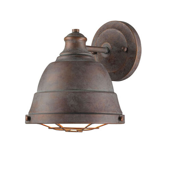 Fulton Copper Patina One-Light Cage Wall Sconce, image 2