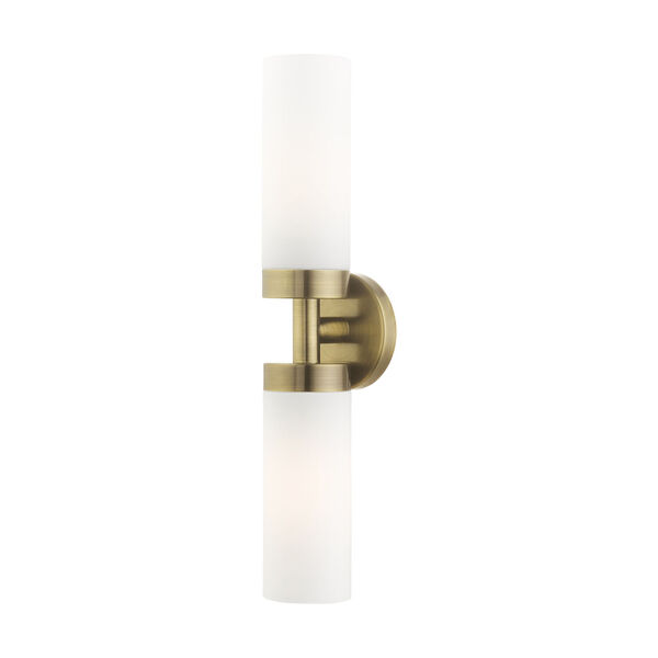 Aero Antique Brass Two-Light ADA Wall Sconce, image 1