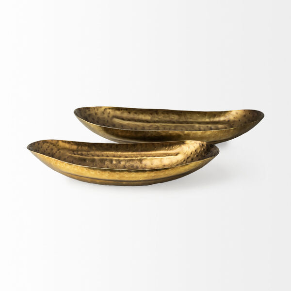Karmen Gold Hammered Bowl, Set of Two, image 2