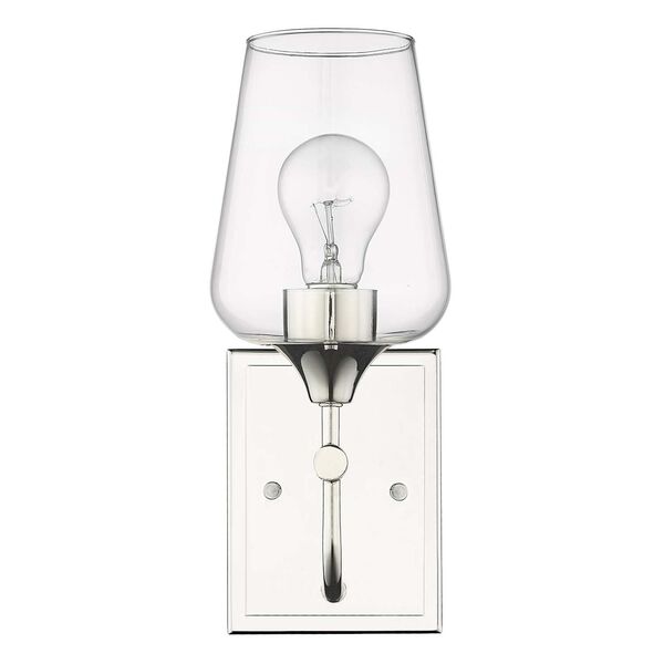 Gladys One-Light Bath Sconce with Clear Glass, image 2