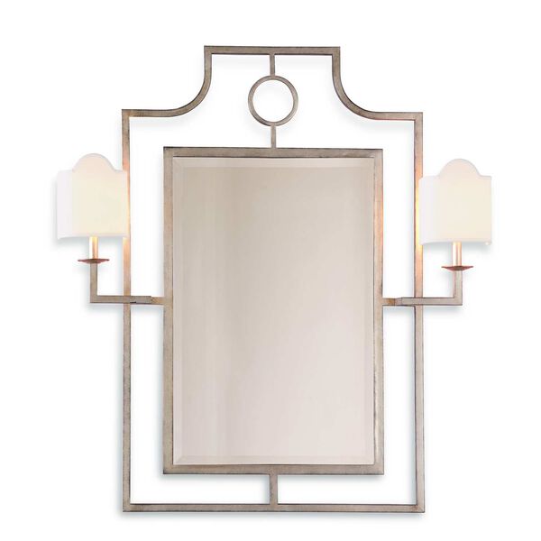 Doheny 42 x 46 Inch Wall Mirror with Sconces, image 1
