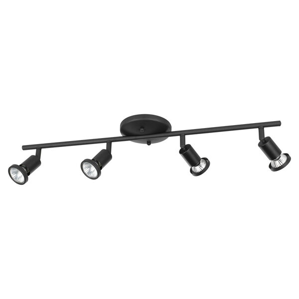 Tremendous Structured Black Four-Light Fixed Track Light, image 1