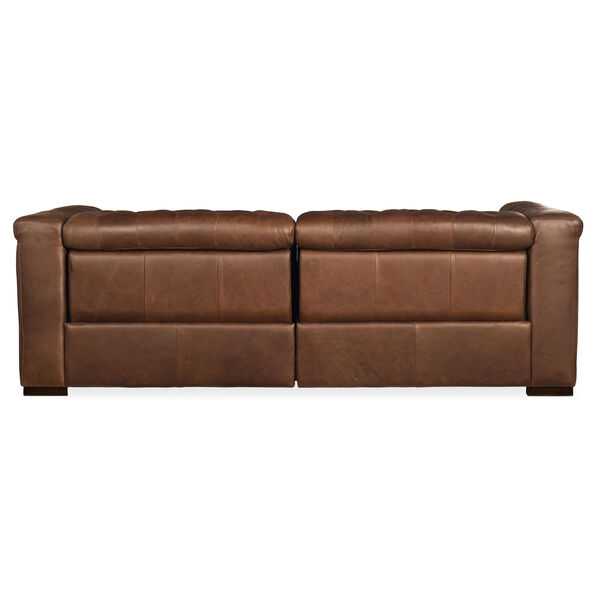 Savion Dark Brown 88-Inch Sofa with Power Recliners and Headrests, image 3