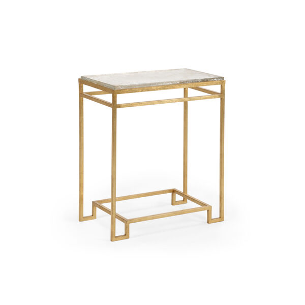 Gold Seed Glass End Table, image 1